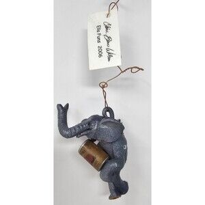 Handmade Pottery Art Whimsical Ella The Elephant Ornament By Claire Barr Wilson